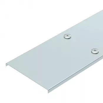 OBO Bettermann AZDMD 150 Steel Lid with Rotary Latch for AZ-Kleinkanal 150 mm Wide Trunking, 3000 mm Length, Galvanized 6080860