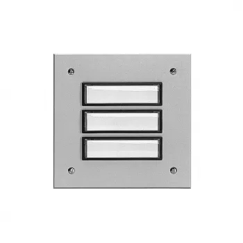 Grothe ETA 803 EV1 Call Button Module, 3 Buttons, Silver Anodized Aluminium, Flush-Mount 55803
