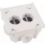 ABL Sursum 1632602 SCHUKO Socket Base Unit, 4-Way, 16A, IP44, Black
