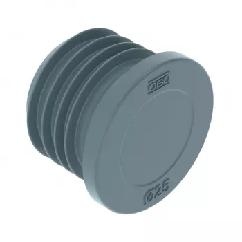 OBO Bettermann 2003738 V-TEC M25 Sealing Plug, Polyamide, Light Grey, 25-Pack