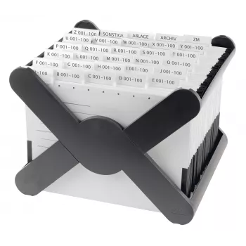 HAN X-CROSS KARMA Suspension File Basket, Black, A4/Foolscap, 20 Files, 360x150x260 mm 190718-13D