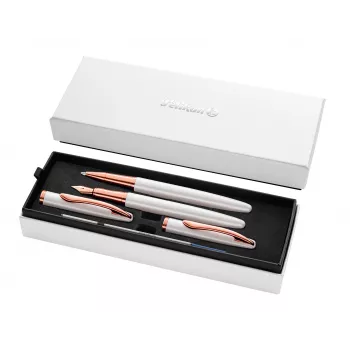 Pelikan Jazz Noble Elegance White Writing Set (Fountain Pen & Ballpoint Pen, Medium Nib) 400197471