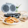 Steba WE 2 Double Waffle Maker, Indicator Light, Foldable, Non-Stick, Black 183400