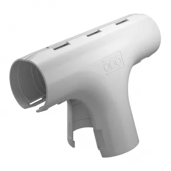 OBO Bettermann Quick-Pipe T-Connector 3000 TMS M32 Light Grey (2153845)