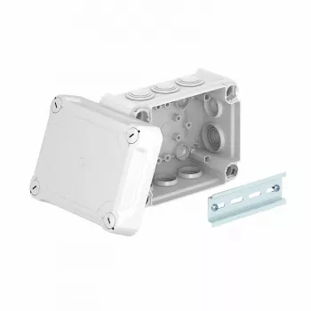 OBO Bettermann T 1 Cable Junction Box with Cover, Light Grey 2007712