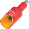Wera 781 B/A VDE Insulated Adapter, 3/8 inch Square Drive to 1/4 inch Hex, Mechanical Locking 05024692001