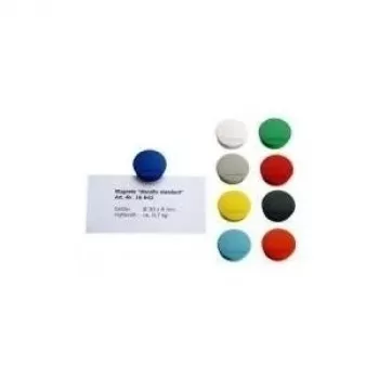 magnetoplan Discofix 1664203 Round Magnet Standard, Solid Ferrite Core, 0.7 kg Holding Force, Blue