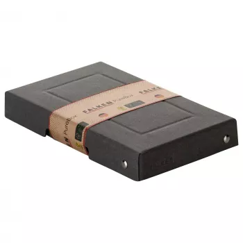FALKEN PURE Index Card Box A6 Landscape, 310 Cards, Black 22001728000F