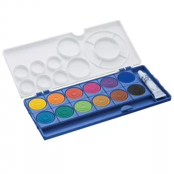 LAMY aquaplus Opaque Paint Box, 12 Brilliant Colours, Blue Case 1222610
