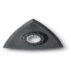 FEIN 63806141220 Triangular Sanding Pad for Oscillating Multi-Tools, 80 mm, Hook and Loop, Unperforated, Black