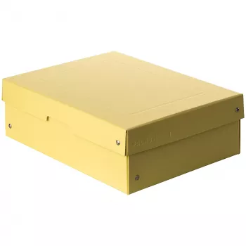 FALKEN PURE Document Storage Box 1250 Sheets Pastel Yellow 24.0 x 32.0 x 10.0 cm, 1 Piece 22001936000F