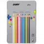 LAMY plus Triangular Colour Pencils, 12-Piece Metal Case, Ergonomic Triangular Shape, Matte Surface, Break-Resistant Lead 1222009