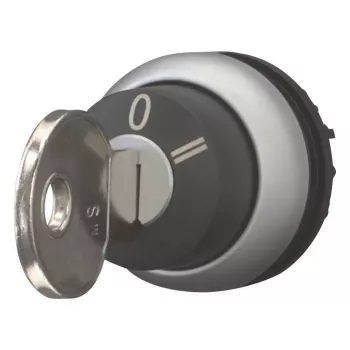 Eaton M22-WRS3-MS3 Key-Operated Selector Switch, 3 Positions, Maintained, 22.5 mm, Black/Silver 111774
