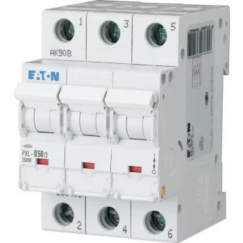 Eaton PXL-B50/3 Miniature Circuit Breaker (MCB) 3-Pole 50A Type B 10kA 236405