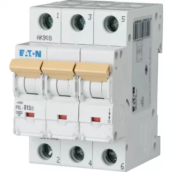Eaton PXL-C13/3 13 A 3-Pole C-Curve Miniature Circuit Breaker (MCB) 6 kA 236424