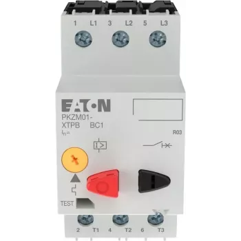 Eaton PKZM01-0.4 Motor Protection Circuit Breaker, 0.25-0.4 A, 3-Pole, Thermal-Magnetic 278477