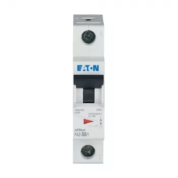 Eaton FAZ-S6/1 Miniature Circuit Breaker, 1-Pole, S6 278610