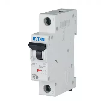 Eaton FAZ-S6/1 Miniature Circuit Breaker, 1-Pole, S6 278610