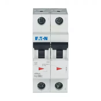 Eaton FAZ-S6/2 Miniature Circuit Breaker Type S 6A 2-Pole 6kA 278809