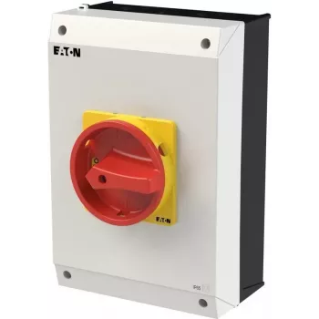 Eaton P3-63/I4/SVB/N 3-Pole Emergency Switching Off Main Switch, 63 A, Red/Yellow 207349