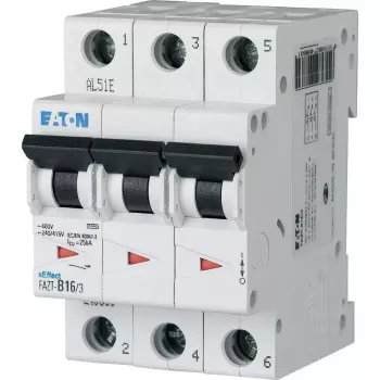 Eaton FAZT-C16/3 3-Pole 16 A C-Curve Miniature Circuit Breaker 240895