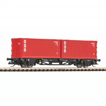 Piko TT 47727 TT Container Flat Car 2x20 DSR of DR