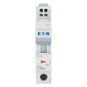 Eaton PLI-B16/1 Miniature Circuit Breaker Type B 16A 1-Pole 4.5kA DIN Rail 101251