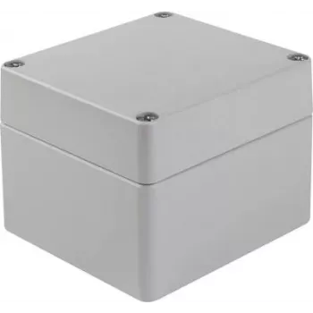 Bopla A 120 Universal Enclosure 122 x 120 x 90 mm, Aluminium, Silver-Grey RAL 7001 01120000.H