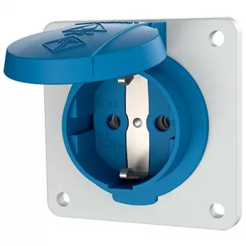Mennekes 11031F Schuko Surface-Mounted Socket Outlet, 16 A, 230 V, IP54, Blue