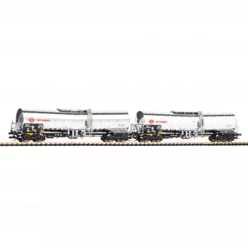 PIKO 47683 TT 2-Piece Set Chemical Tank Wagon Ermewa Era VI