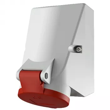 MENNEKES Wall-Mounted CEE Socket HW/VN 16A 7P 6h 400V IP44 Red