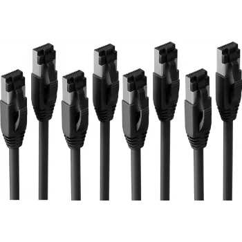 S/CONN maximum connectivity BASIC-S Patch Cable Cat. 8.1 F/FTP PIMF LSZH Black 7.5m (4-Pack) SC08-41065-4