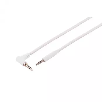 S CONN maximum connectivity Audio Cable 3.5mm TRS Right-Angle to Straight White 1.2m 14-07126