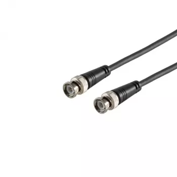 S CONN MAXIMUM CONNECTIVITY BNC Male to BNC Male RG59 Coaxial Cable, 75 Ohm, 1.0m, Black 77601