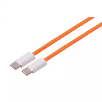 S CONN MAXIMUM CONNECTIVITY USB-C Charging Cable, 2.0, 60W, Orange, Textile, 2m (14-21037)