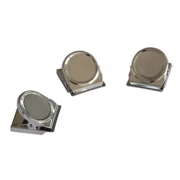 FRANKEN HMC35 Magnetic Clip, 40 x 35 mm, 500 g Holding Power, Silver