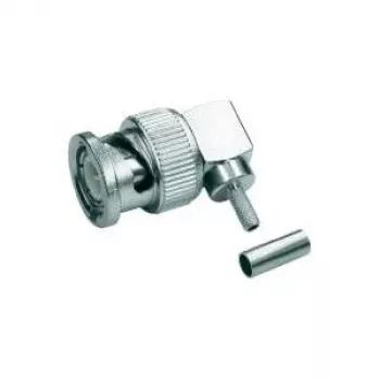 Telegärtner J01000A0010 BNC Right-Angle Cable Plug, Crimp/Solder, G07, 50 Ohm, for RG 316/U