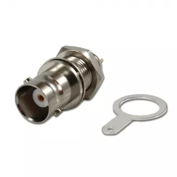 Telegärtner BNC Panel Jack, Isolated 50 Ohm, White Insulating Washers, Z03 (J01001B1222)
