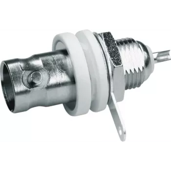 Telegärtner BNC Bulkhead Jack, Isolated 75 Ohm, White Insulating Washers, 1 Piece (J01003B1286)