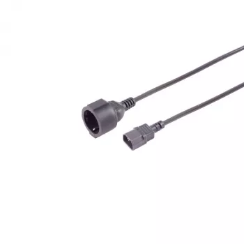 S CONN MAXIMUM CONNECTIVITY IEC C14 to CEE 7/3 Adapter Cable, 1mm², UPS, 0.3m 09-07305