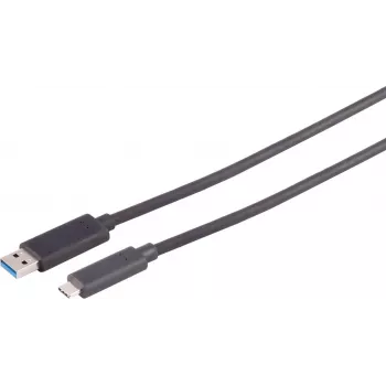 S CONN MAXIMUM CONNECTIVITY 30-39505 Active Optical USB-A to USB-C Cable, 50m, 10Gbps, Black