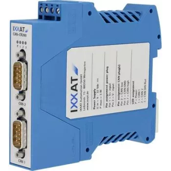 Ixxat CAN-CR200 CAN Bus Repeater, 2-Channel, 9-32 V DC, Galvanic Isolation, DIN Rail 1.01.0067.44010