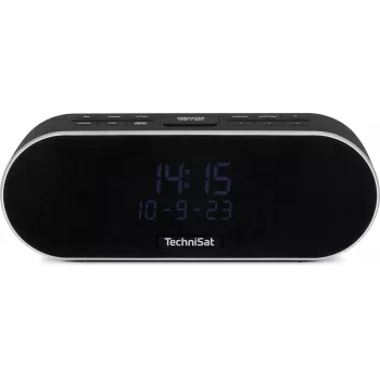 TechniSat DigitRadio 53 BT DAB+/FM Clock Radio with Bluetooth and USB Charging, Black