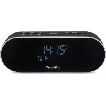 TechniSat DigitRadio 53 BT DAB+/FM Clock Radio with Bluetooth and USB Charging, Black