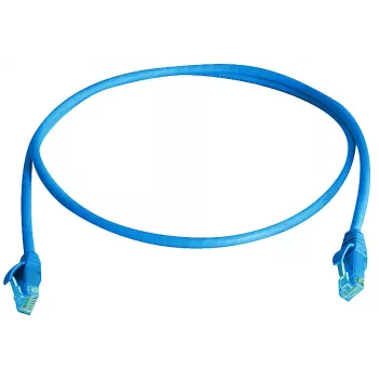 Telegärtner 100008333 RJ45 Patch Cable, Flame Retardant, with Kink Protection, 2 m, Blue