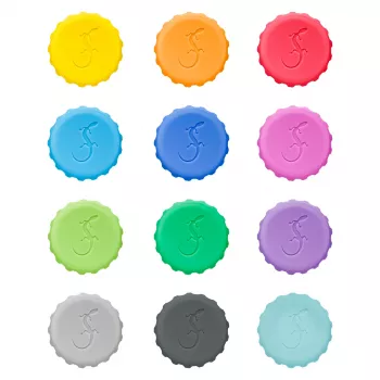 LURCH Silicone Crown Caps, Multi-Colour, 12 Pieces (210228)
