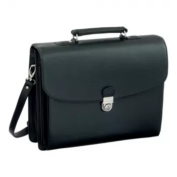 JÜSCHA Alassio FORTE Briefcase for Documents - Faux Leather - Black (92011)
