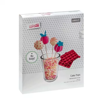 LURCH Cake Pop Mold, Silicone, 20 Cavities, Red, 23.0 x 18.5 cm 83027