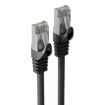 S CONN MAXIMUM CONNECTIVITY Industrial Cat.7 S/FTP PUR Patch Cable, RJ45, Black, 0.25m 08-39005