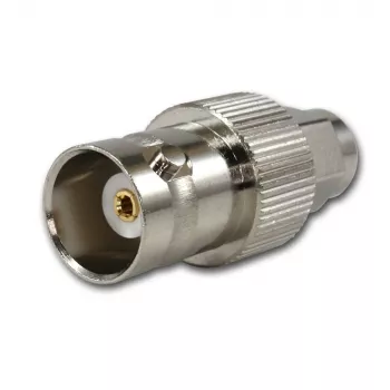 Telegärtner BNC Female to SMA Male RF Coaxial Adapter, 50 Ohm, DC-4 GHz, Nickel-Plated Brass, J01008A0025